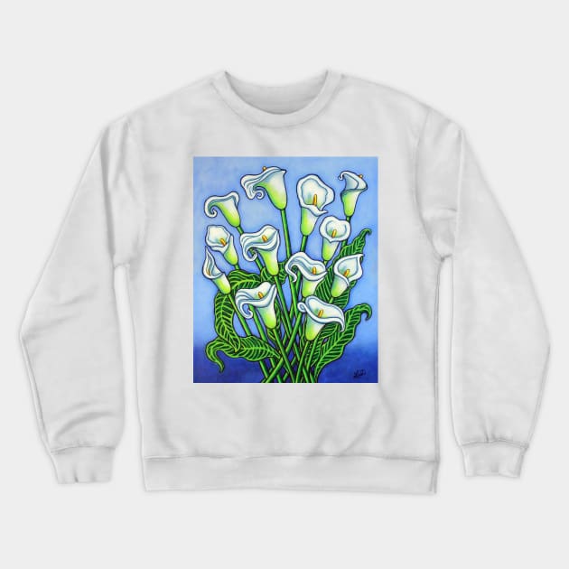 Calla Lily Dreaming Crewneck Sweatshirt by LisaLorenz